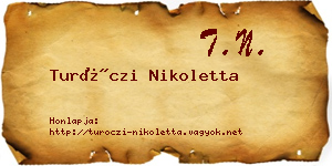 Turóczi Nikoletta névjegykártya