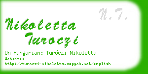 nikoletta turoczi business card